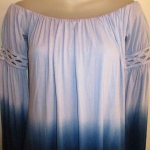 Sky Dress Tie Dye Ombre Mini Off Shoulder Braided